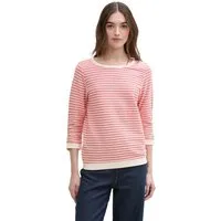 TOM TAILOR Denim Sweatshirt mit gestreifter Optik und mit gerafften Ärmeln