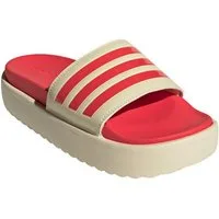 adidas Performance Adilette Platform beige/rot Damen - 1 Paar Badeschuh