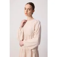 touche prive Maxikleid 100 % LEINEN-PLISSEE-KLEID