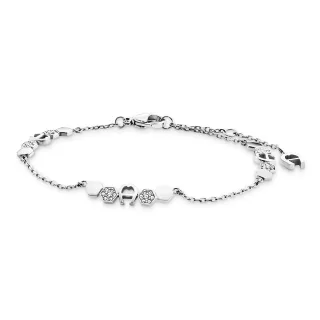 Armband mit Steinchen und Logo