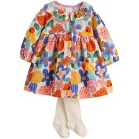 Next Cordkleid 2-teiliges Baby-Set mit Kleid + Strumpfhose (2-tlg)