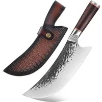 Muxel Hackmesser Das etwas andere Messer, Manganstahl Geschmiedet Gebogen Scharf. Hacke, gebogene extra scharfe Klinge