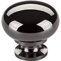 SO-TECH® Möbelknopf Schrankknopf OSCAR Ø 32,5 mm rund (1-St), schwarz verchromt inkl. Befestigungsschraube