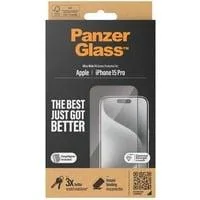 Displayschutz, Schutzfolie transparent/schwarz, iPhone 15 Pro, EasyAligner