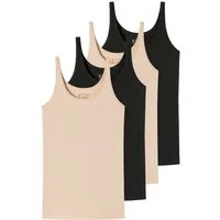 Schiesser Unterhemd 4er Pack 95/5 Organic Cotton (Spar-Set) Unterhemd / Top - Baumwolle