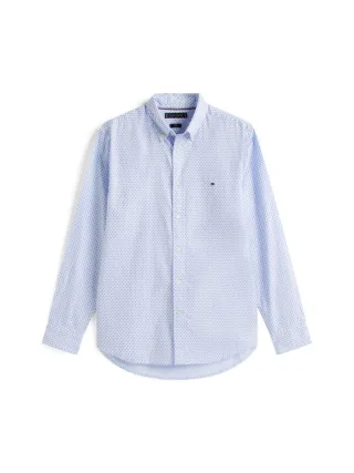 Tommy Hilfiger - Shirt mit Mini-Print blau - Gr. - M