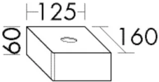 Burgbad mittl. Box m. Deckel 60x125x160, ACBY013 ACBY013