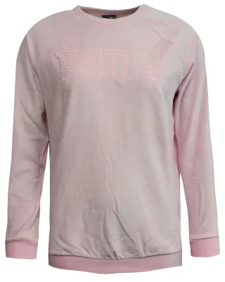 Puma Velour Damen-Pullover aus rosa Samt