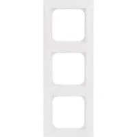 Rahmen dreifach, Kunststoff, glänzend, Unterputzmontage, Schutzart IP20, 81 x 223 x 12 mm weiß (glänzend), Retail