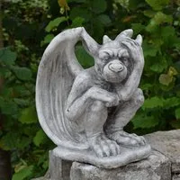 gartendekoparadies.de Gartenfigur Gargoyle Statue der Wächter, Steinfigur, H. 27 cm, 7 kg, Frostsicher
