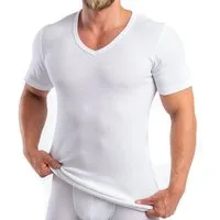 HERMKO Unterziehshirt 554880 kurzarm Shirt V-Ausschnitt weiches angenehmes Tragegefühl