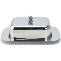 ECHTWERK Butterdose, Edelstahl 18/8, (1-tlg), Butterschale, Butterbox mit Deckel, 250 gr