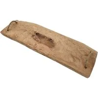 Meinposten Dekotablett Serviertablett Holz Servierbrett Anrichteplatte Platte Tablett braun (1 St), mit Kordel Griffe
