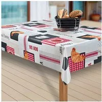 laro Tischdecke Wachstuch-Tischdecken Abwaschbar French Breakfast rechteckig