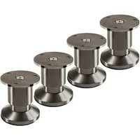 SO-TECH® Möbelfuß ALPHA, belastbar bis 250 kg, höhenverstellbar bis 15 mm, (4-St), Höhe 50 mm, Aluminium, Edelstahloptik