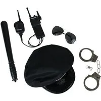 Das Kostümland Kostüm Kostüm-Set 'Polizist' - 5-tlg. - 414043, Polizei