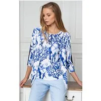 Passioni 2-in-1-Strickjacke Twinset mit Korallen-Print