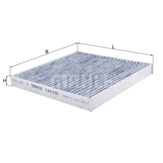 Mahle Aktivkohle-Innenraumfilter Citroen Mitsubishi Peugeot LAK636