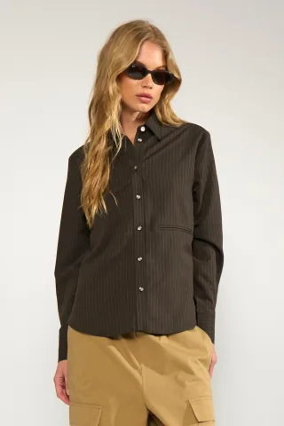 Nümph - NUSONYA SHIRT black coffee - Gr. - 34