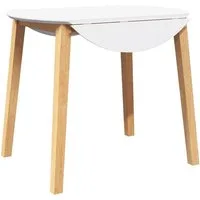 vidaXL Esstisch Esstisch Natur Massivholz Gummibaumholz (1-St)
