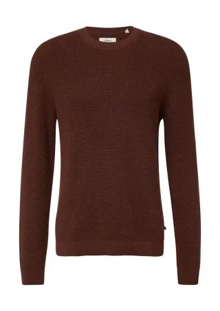 s.Oliver Red Label - Strickpullover mit Strukturmuster rot - Gr. - 3XL