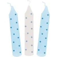 goki Kerzenhalter goki Geburtstagskerzen-Set, blau gepunktet