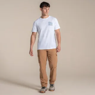 Craghoppers - "Lucent II" T-Shirt für Herren, Rückseitiger Aufdruck, kurzärmlig (Weiß)