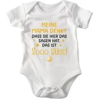 22Feels Kurzarmbody Bio Unisex Babybody Weiß Mama Sagen Spruch Geschenk Geburt Babyparty BIO-Baumwolle - In Deutschland Bedruckt - Niedlicher Print