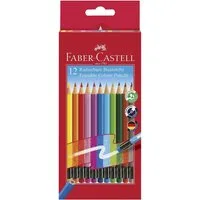 Faber-Castell Buntstift radierbar, (12-tlg), mit Radiertip