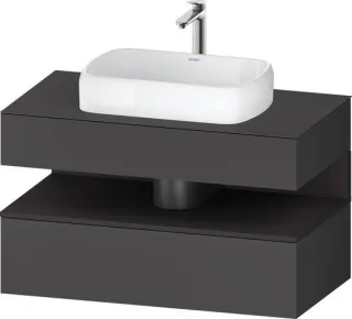 Duravit Qatego Konsolenwaschtischunterbau wandhängend Graphit Matt 1000x550x600 mm - QA4731080490010 QA4731080490010