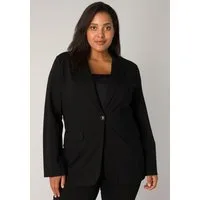 Base Level Curvy Jerseyblazer mit Taschenklappen