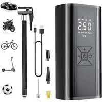 AKKEE Akku-Luftpumpe Elektrische Luftpumpe 6000mAh für Auto, Motorrad, Fahrrad, Bälle, 150PSI Elektrischer Kompressor Tragbar Fahrradpumpe