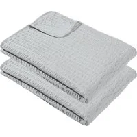 Wohndecke Sommerdecke "Detroit" 2er-Pack, REDBEST, Microfaser-Seersucker Uni