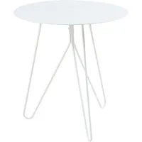 en.casa Beistelltisch, »Nopimi« Metall rund 45 x Ø43 cm Weiß, matt