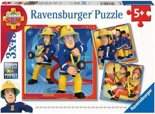 Ravensburger Kinderpuzzle 05077 - Feuerwehrmann Sam: Unser Held Sam [3x49 Teile]