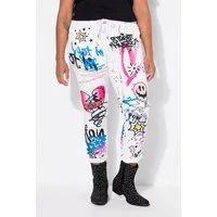 Angel of Style Funktionshose Crinkle-Hose Joggpants Crinkle mit Grafitti