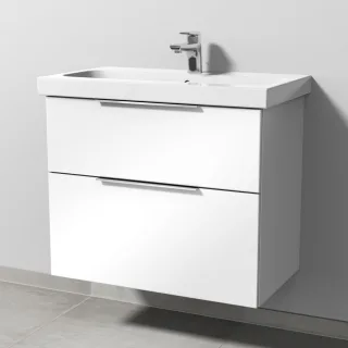 Sanipa 3way Waschtischunterbau zu Geberit iCon Light Waschtisch mit 2 Auszügen, Weiß-Glanz UF57278