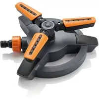 Brandson Kreisregner Garten Sprinkler, 360° Rasensprenger, 3 Arm Rasensprinkler rotierend, für Flächen bis 314 m², (1-St), 60°-90° verstellbar, 8-10 m Reichweite, Schnellkupplungsadapter