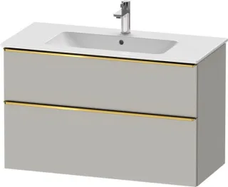 Duravit D-Neo Waschtischunterbau wandhängend Betongrau Matt 1010x462x625 mm - DE4363034070000 DE4363034070000