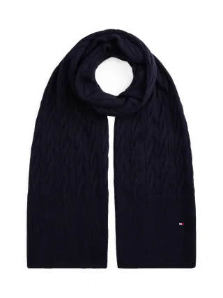 TH FLAG CABLE KNIT SCARF space blue - Gr. - OS
