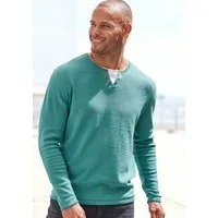 H.I.S Strickpullover Pullover mit hochwertiger Halslochverarbeitung in double-layer Optik