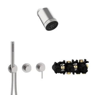 Herzbach MODUL7 Hebelmischer-Set H-SP3 SPOT Multi Edelstahl, 70.702722.1.09 70.702722.1.09