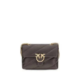 PINKO Schultertasche aus braunem Kalbsleder Bos Taurus