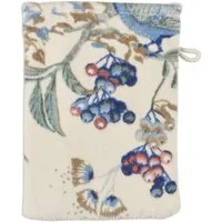 PiP Studio Waschhandschuh Secret Garden Waschhandschuh whiteblue 16x22cm (1 Stück), 100% Baumwolle (325861)