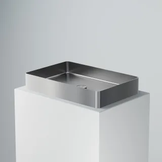 Steinberg Serie 442 Waschtisch Aufsatzbecken aus Edelstahl, brushed steel, 442 7110 BS 442 7110 BS