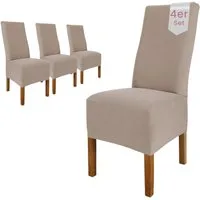 sh SCHEFFLER-HOME LIVE HOMESTYLE Stuhlhusse Moderner Stuhlbezug "Emma" aus elastischer Baumwolle Cottina, abnehmbarer & waschbarer Spannbezug für Stühle