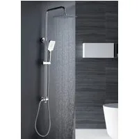 Marwell Duschsystem Bayala square, Höhe 118 cm, mit Duschkopf und Handbrause, eckig