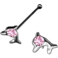 Order & Smile Schmuck Nasenpiercing Nasenpiercing: Nasenstecker Piercing Delfin Delphin 925 Silber