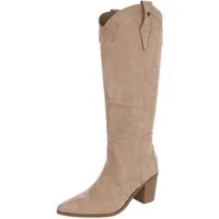 Ital-Design Damen Westernstiefel mit Blockabsatz und Stickerei Westernstiefel (92157761) Blockabsatz Stiefel in Hellbraun