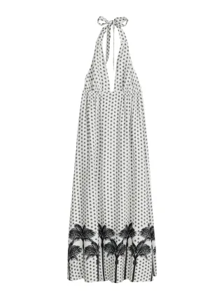 Marc O'Polo Damen Strandkleid Palm Border GeoBeach Dress, Strandkleid Damen, Tunika